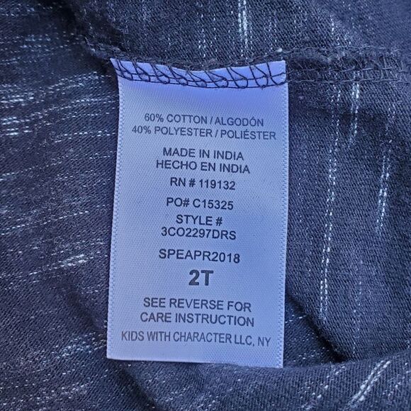 Copper Denim partial button up short sleeve shirt size 2T - Picture 6 of 7